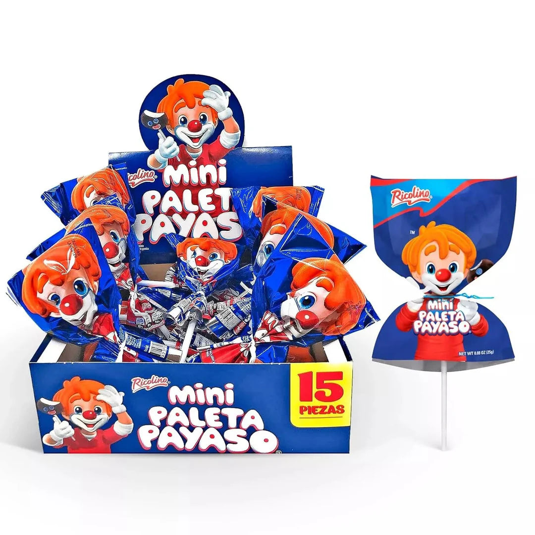 Ricolino Paleta Payaso Mini 15ct Box